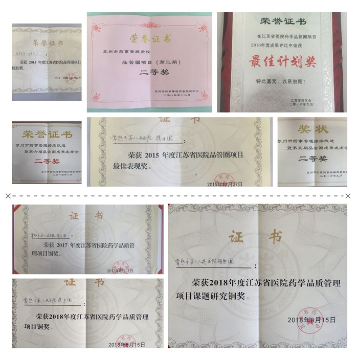 两个药学品管圈在省级比赛中双获铜奖